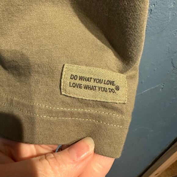 Vintage Life Is Good I am the Warranty Tee Army Green Size Medium Grunge Casual - Picture 7 of 7